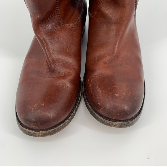 Frye Melissa Button Brown Leather Riding Boots Size 6 - Picture 8 of 8
